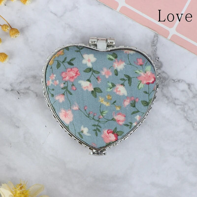 Mini kosmētikas spoguļi, kompakti kabatas ziedi, divpusēji salokāmi vintage kosmētikas spoguļi