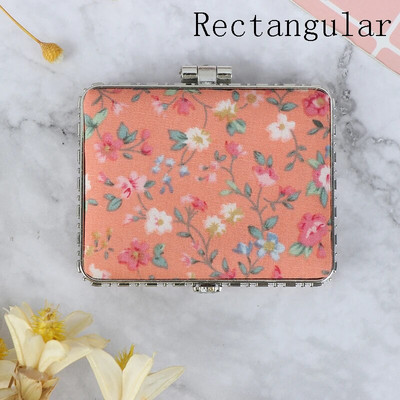 Mini kosmētikas spoguļi, kompakti kabatas ziedi, divpusēji salokāmi vintage kosmētikas spoguļi