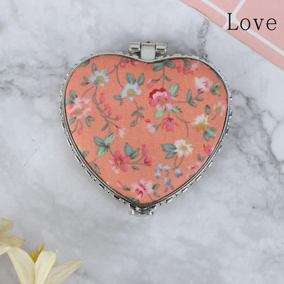 Mini kosmētikas spoguļi, kompakti kabatas ziedi, divpusēji salokāmi vintage kosmētikas spoguļi