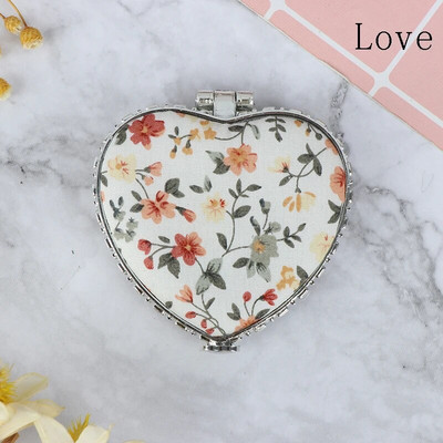 Mini kosmētikas spoguļi, kompakti kabatas ziedi, divpusēji salokāmi vintage kosmētikas spoguļi