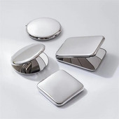 1kom prijenosno žensko ogledalo za šminkanje od nehrđajućeg čelika, ručni džep, ultra tanko nesalomljivo ogledalo, kozmetičko ogledalo za šminkanje