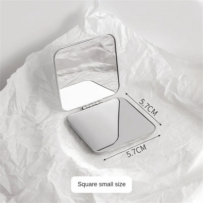 1kom prijenosno žensko ogledalo za šminkanje od nehrđajućeg čelika, ručni džep, ultra tanko nesalomljivo ogledalo, kozmetičko ogledalo za šminkanje