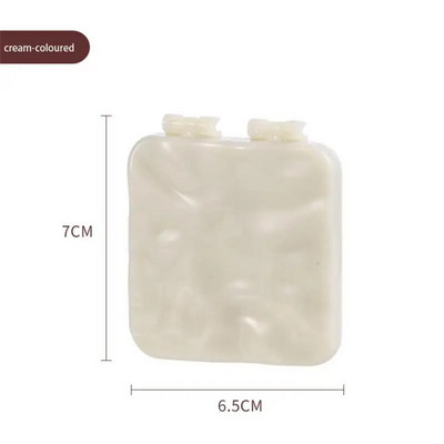 Rokās salokāms pārnēsājams kabatas spogulis var stāvēt Mini krāsains darbvirsmas dekoratīvais spogulis Rokā turami salokāmi kosmētikas spoguļi