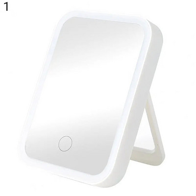 1/3-bojno svjetlo LED ogledalo za šminkanje s prozirnom kontrolom dodirom, punjivo mikro USB kozmetičko ogledalo za žene