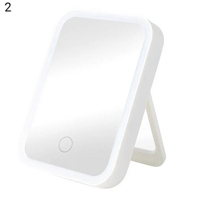 1/3-bojno svjetlo LED ogledalo za šminkanje s prozirnom kontrolom dodirom, punjivo mikro USB kozmetičko ogledalo za žene