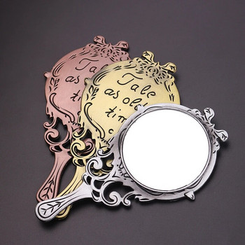 Ретро ръчни огледала Огледало за грим Кухо козметично компактно огледало за жени