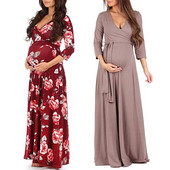 2023 Kismama ruhák Ruhák terhes nőknek V-nyakú szexi ruha Terhes női szoptatós ruha fotózáshoz Q0406