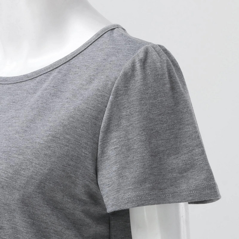 Rasedate põetavad topid Rasedate naiste ebaregulaarse äärisega T-särk, vabaaja lühikeste varrukatega imetamise särk.