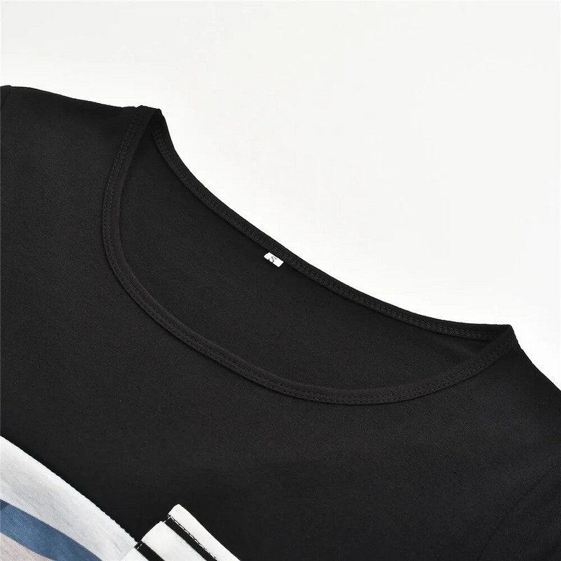 Έγκυες μπλούζες θηλασμού Ριγέ ραφές Μακρυμάνικα έξω Μόδα μπλουζάκια εγκυμοσύνης Ρούχα θηλασμού Πουκάμισα με κάτω