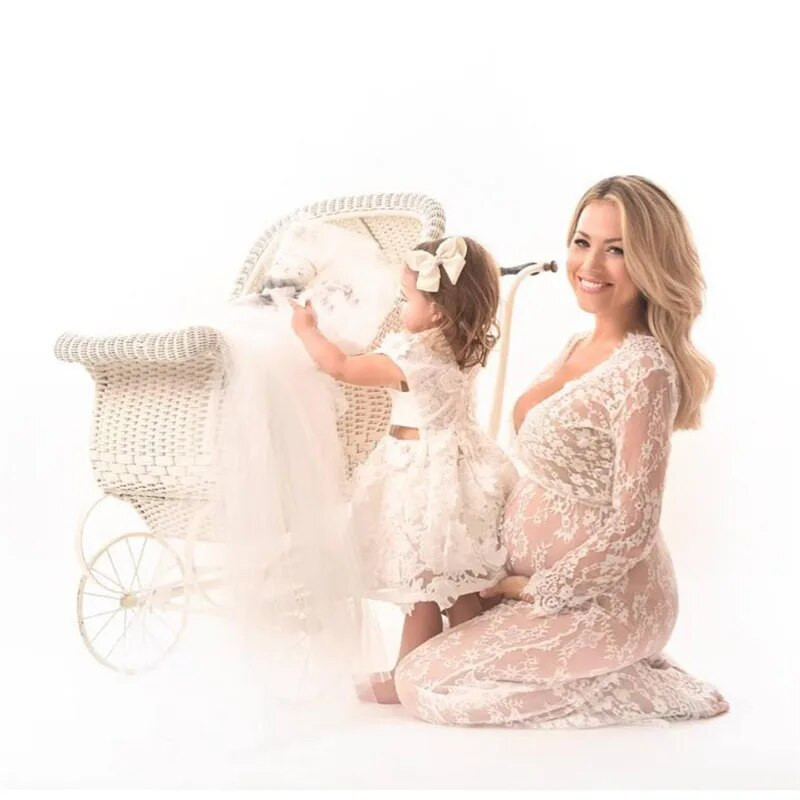 Kismama fotózás kellékek ruha terhes anya ruha női terhes ruhák csipke ruha terhes fotózáshoz Ruházat