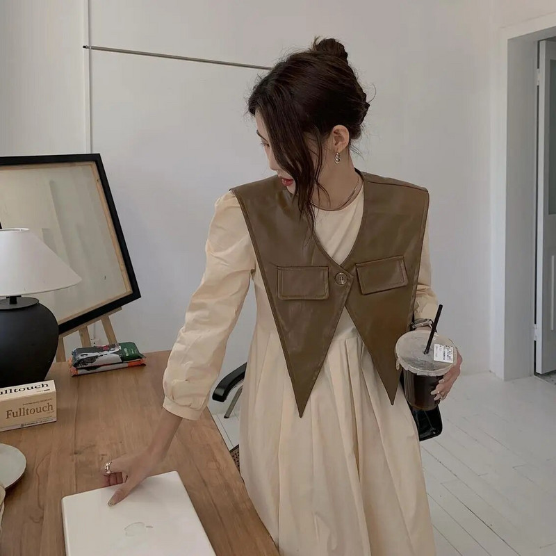 Jesenska obnova starinskih načina Trudnička odijela Haljina dugih rukava za trudnice s mornarskom kragnom Vintage trudnička haljina