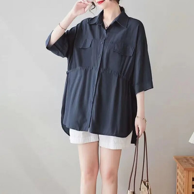 Šifonske košulje za trudnice veće veličine Duge bluze za trudnice Ležerne majice u 4 boje Trudničke široke haljine Odjeća