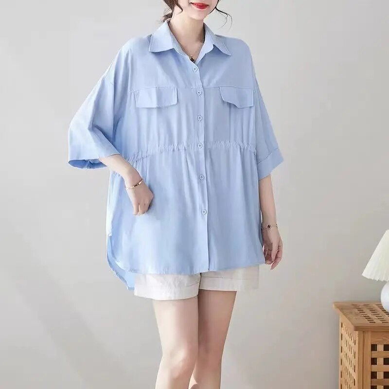 Šifonske košulje za trudnice veće veličine Duge bluze za trudnice Ležerne majice u 4 boje Trudničke široke haljine Odjeća