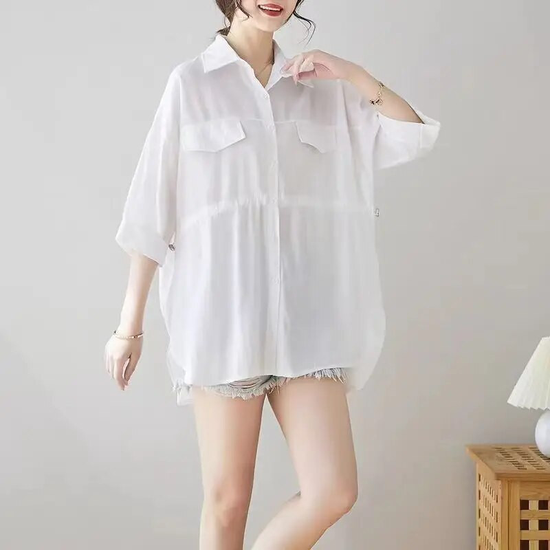 Šifonske košulje za trudnice veće veličine Duge bluze za trudnice Ležerne majice u 4 boje Trudničke široke haljine Odjeća