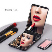 Prijenosno LED svjetlo Ogledalo za šminkanje Kozmetička svjetla Kompaktno džepno ogledalo za šminkanje Kozmetička ručna sklopiva Led svjetiljka za ogledalo Poklon