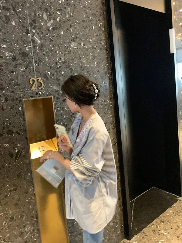 Ljetne prugaste majice za trudnice 2023., dugih rukava, v-izreza, dugmadi, pamučne bluze za trudnice, plisirane slobodne majice za trudnice