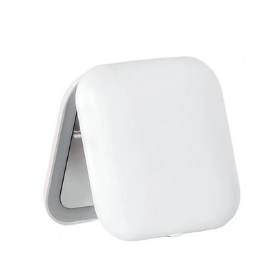 1 szett sminktükör hordozható lágy fény, 5-szörös nagyítású LED zsebes kozmetikai tükör női kiegészítők