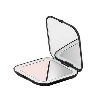 1 szett sminktükör hordozható lágy fény, 5-szörös nagyítású LED zsebes kozmetikai tükör női kiegészítők