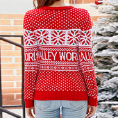 Ženski heklani puloveri, gornji dio dugih rukava, preveliki pulover s crtanim uzorkom, široki kroj, božićno odijelo s okruglim izrezom za odmor