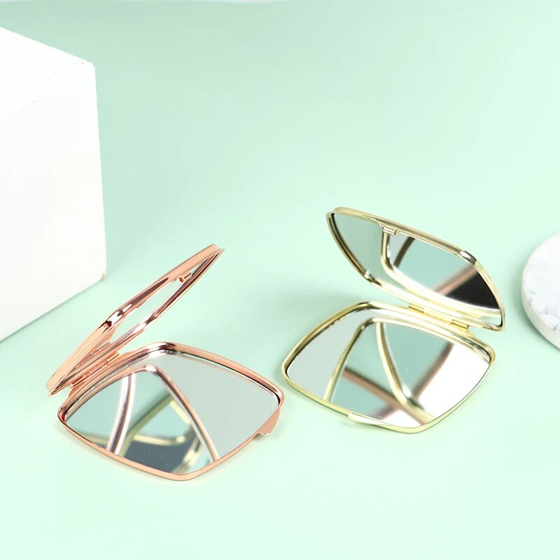 Kompakts kosmētikas spogulis Kosmētisks palielināms apaļš kabatas kosmētikas spogulis