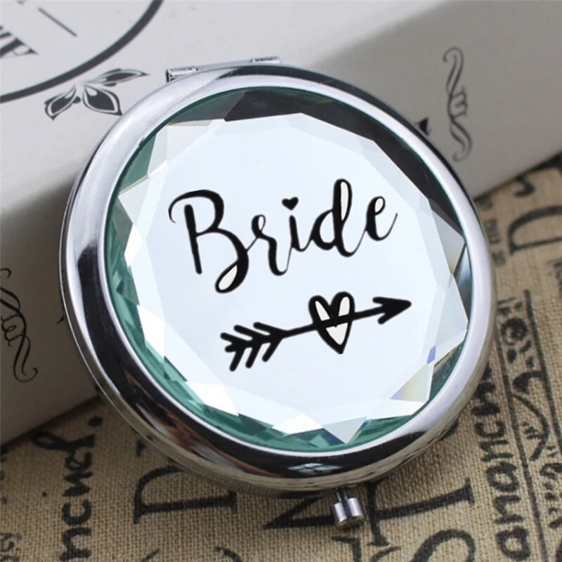 Vjenčanica Djevojačka zabava Mladenka koju treba pokloniti Torbica za šminku Kozmetičko ogledalo Dekoracija za obnovu vjenčanja