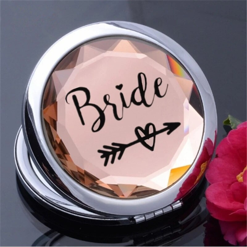 Vjenčanica Djevojačka zabava Mladenka koju treba pokloniti Torbica za šminku Kozmetičko ogledalo Dekoracija za obnovu vjenčanja