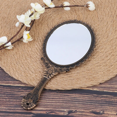 1 vnt acetato lakšto rankinis makiažo veidrodis, kosmetinis kompaktiškas veidrodis moterims