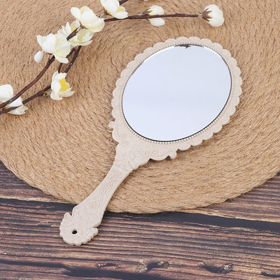 1 vnt acetato lakšto rankinis makiažo veidrodis, kosmetinis kompaktiškas veidrodis moterims