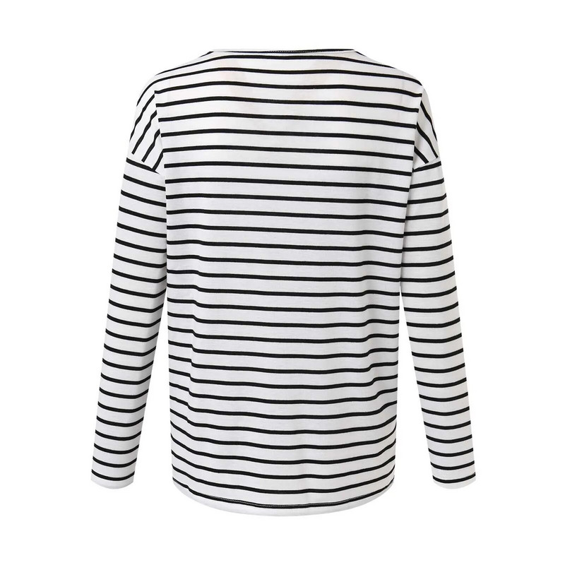 Nova ženska prugasta majica dugih rukava za trudnice, jednobojna majica za dojenje Osnovna majica kratkih rukava s O izrezom Modna ležerna majica za dojenje za trudnice