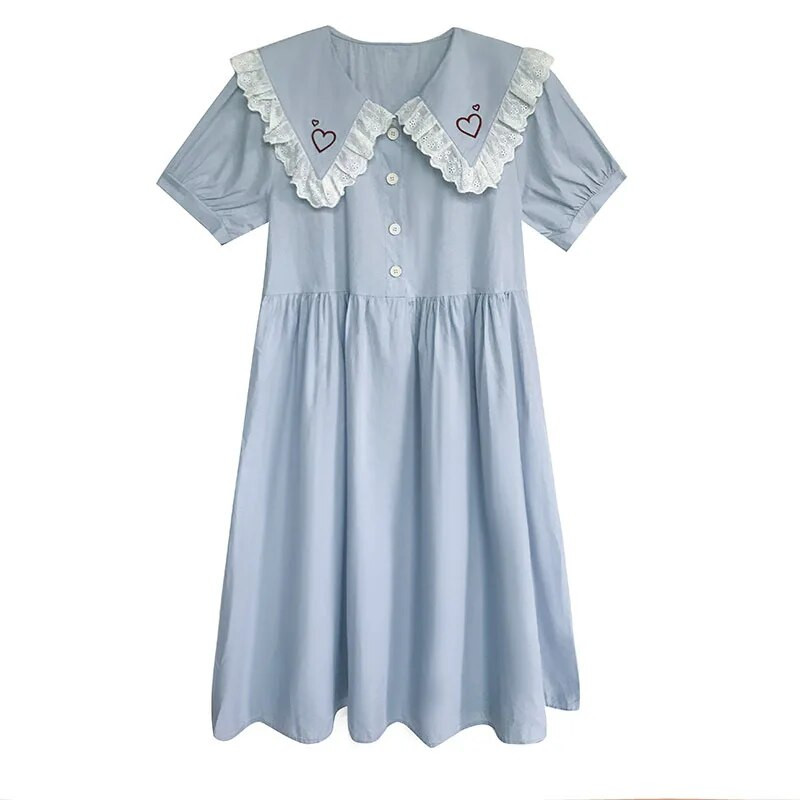 Vasaras kleita grūtniecēm Modes, īsām piedurknēm, brīvas drēbes grūtniecēm, 2023. gada saldais lelles apkakles apģērbs grūtniecēm