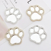 Διακοσμητικό κάλυμμα θήκης τηλεφώνου, Mini Pocket Beauty Καθρέφτης μακιγιάζ, Γυναικείο χριστουγεννιάτικο δώρο, Bling Crystal Paw Mirror Mirror Make Up