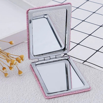 Μίνι καθρέφτης τετράγωνο σχήμα για κορίτσι Μίνι διπλές όψεις φορητός καθρέφτης με τσέπη μακιγιάζ Καλλυντικά Συμπαγείς καθρέφτες Drop Shipping