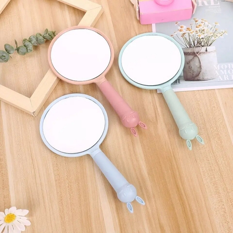 Eiropas retro roktura kosmētikas spogulis rokas skaistumkopšanas spogulis pārnēsājams pārnēsājams instruments rokas spogulis grima spogulis kompakts spogulis