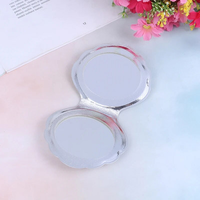 Jūras gliemežvāku formas kompakts kosmētikas spogulis PU ādas divpusējs kosmētikas palielinātājs tualetes spogulis vintage spogulis