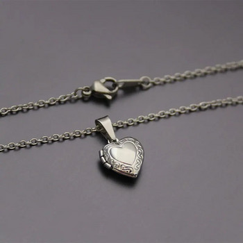 1 τμχ Tiny Heart Κορνίζα για φωτογραφία Κρεμαστό κολιέ Love Heart Charms Κυμαινόμενα κολιέ με μενταγιόν Γυναικεία Ανδρικά Μόδα Μνημείο Κοσμήματα