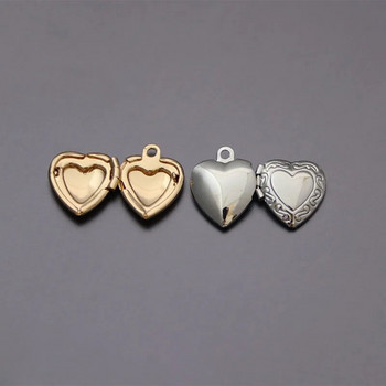 1 τμχ Tiny Heart Κορνίζα για φωτογραφία Κρεμαστό κολιέ Love Heart Charms Κυμαινόμενα κολιέ με μενταγιόν Γυναικεία Ανδρικά Μόδα Μνημείο Κοσμήματα