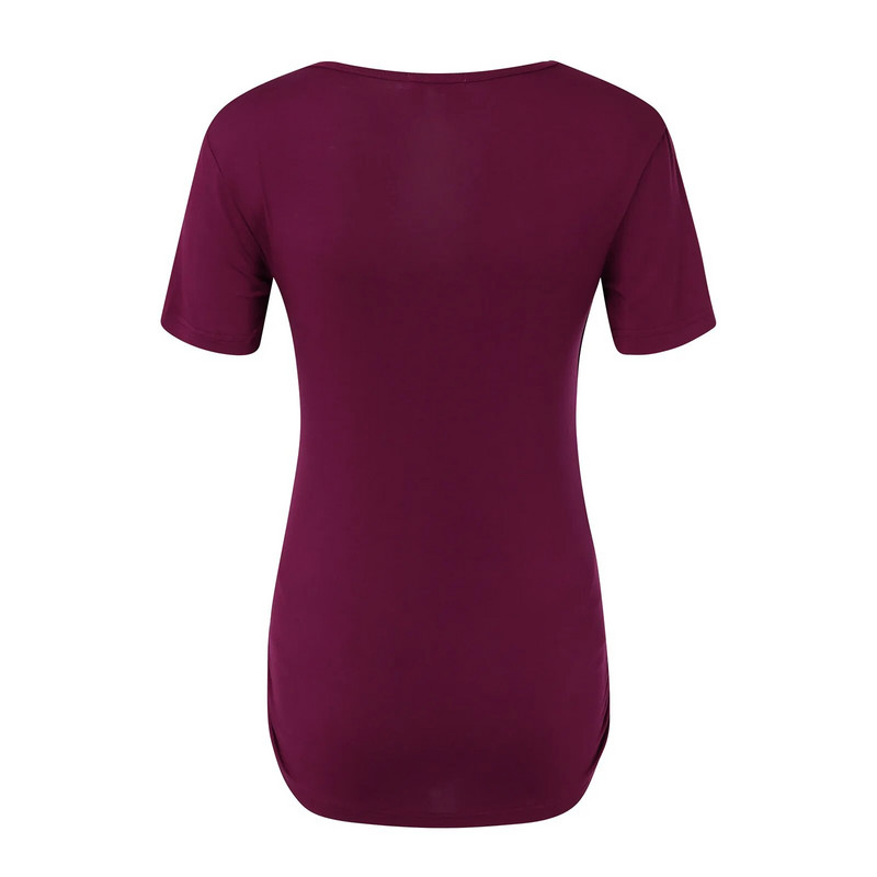 Grūtnieču zīdīšanas T krekls Sieviešu ikdienas tīras krāsas T krekls grūtniecei ar īsām piedurknēm Blūze barošanai ar krūti