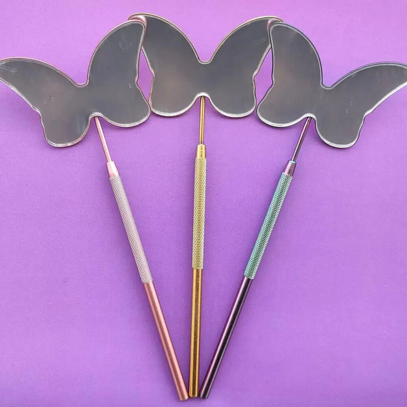 Praktično ogledalo za pregled velikih trepavica, kozmetičko ogledalo u 3 boje, protuklizno