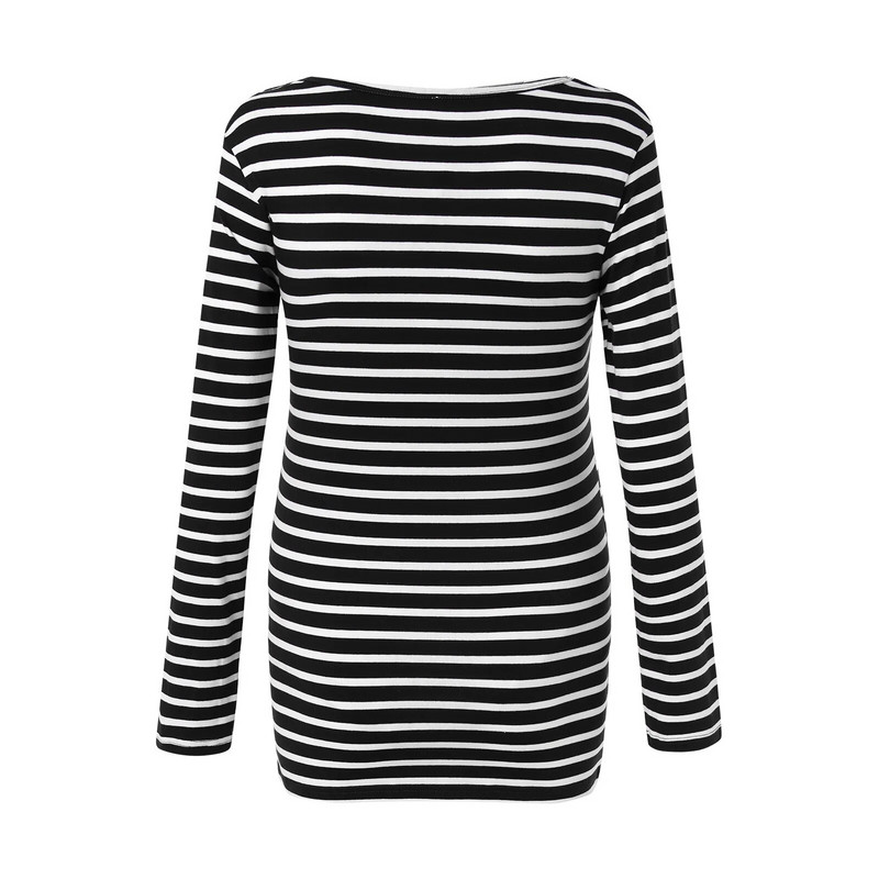Prugaste majice za trudnice, dugih rukava, odjeća za dojenje, za trudnice, pamučne majice nakon poroda, majice za trudnice
