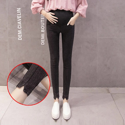 Vruće traperice za trudnice, uske traper hlače s elastičnim visokim strukom, modne uske trudničke hlače 2023.