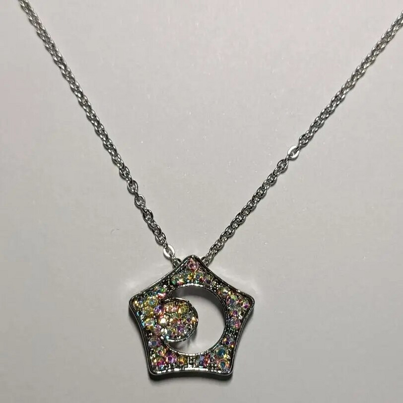 Zvijezda šuplji mjesečev sjaj kamenčići kristalna ogrlica vremenski lanac modni nakit dropshipping kvalitetni pokloni za rođendanske djevojke ljubavnici