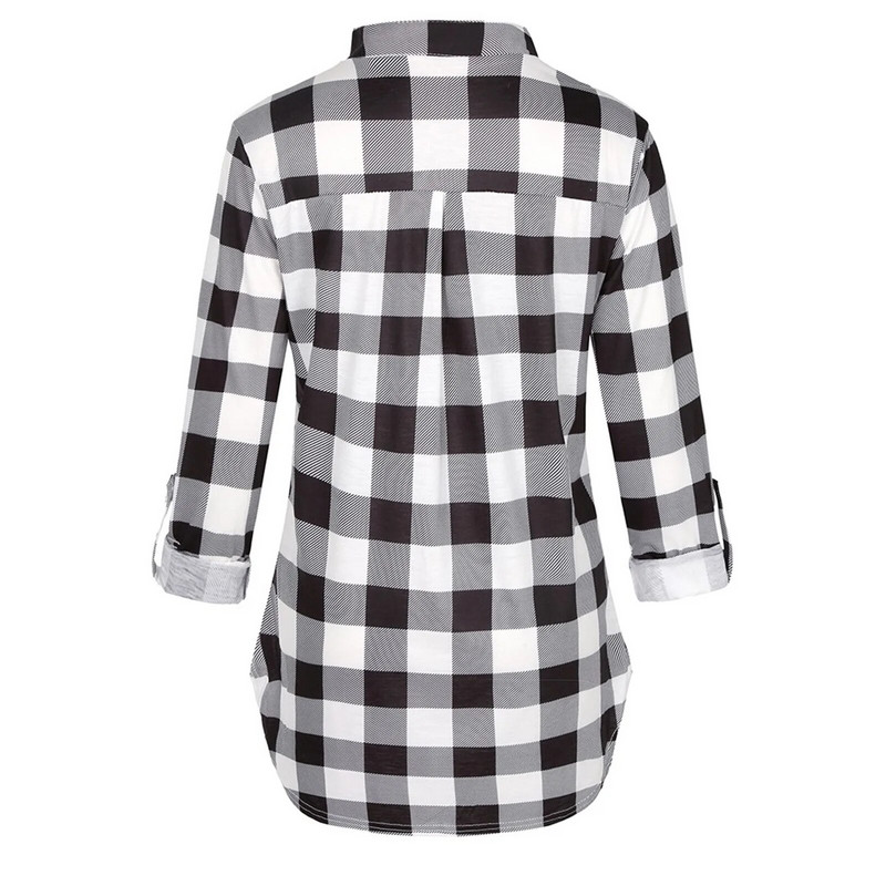 Majice za trudnice, dojilje, majice za trudnice, jesen, zima, karirane bluze s printom za dojilje, ležerne majice s V izrezom