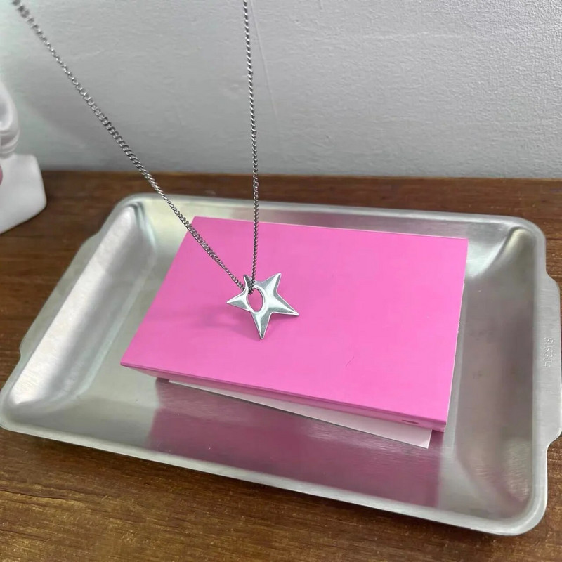 Sweet Cool Y2k neregulāra zvaigzne Pentagram kulonu kaklarotas korejiešu modes panku hiphopa kaklarota vīriešiem sieviešu rotaslietas aksesuāri