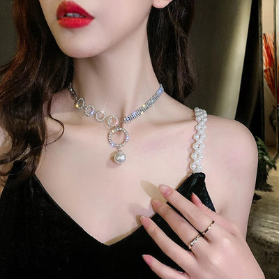 Κολιέ με ακανόνιστο οβάλ γράμμα Χρυσό χρώμα Κρεμαστό Κολιέ για Γυναικεία Προσωπικότητα Κολιέ από ανοξείδωτο ατσάλι Κομψό κόσμημα