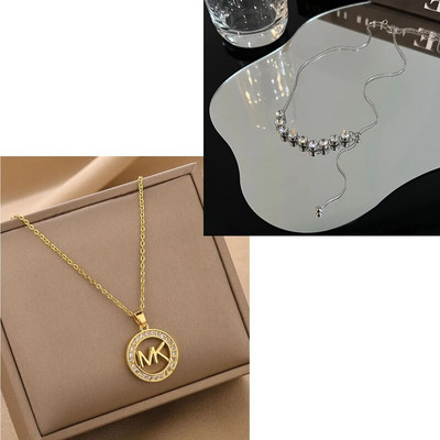 Κολιέ με ακανόνιστο οβάλ γράμμα Χρυσό χρώμα Κρεμαστό Κολιέ για Γυναικεία Προσωπικότητα Κολιέ από ανοξείδωτο ατσάλι Κομψό κόσμημα