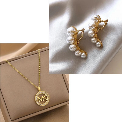 Κολιέ με ακανόνιστο οβάλ γράμμα Χρυσό χρώμα Κρεμαστό Κολιέ για Γυναικεία Προσωπικότητα Κολιέ από ανοξείδωτο ατσάλι Κομψό κόσμημα