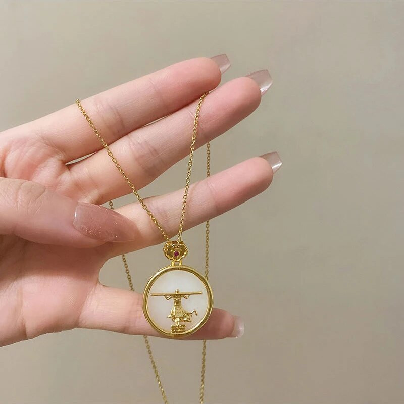 Κολιέ με ακανόνιστο οβάλ γράμμα Χρυσό χρώμα Κρεμαστό Κολιέ για Γυναικεία Προσωπικότητα Κολιέ από ανοξείδωτο ατσάλι Κομψό κόσμημα