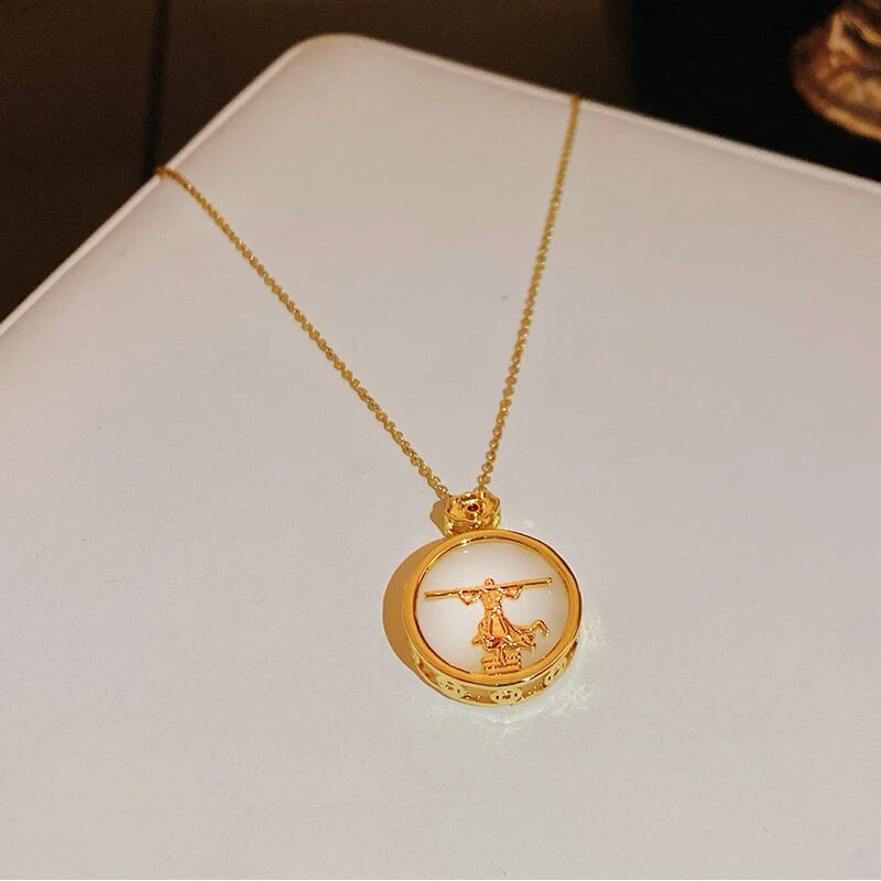 Κολιέ με ακανόνιστο οβάλ γράμμα Χρυσό χρώμα Κρεμαστό Κολιέ για Γυναικεία Προσωπικότητα Κολιέ από ανοξείδωτο ατσάλι Κομψό κόσμημα