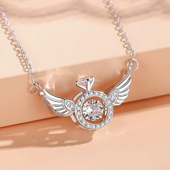 Сърцебиещата верижка за ключицата с интелигентни ангелски крила е стилен, лек луксозен подарък с нишов дизайн и темперамент