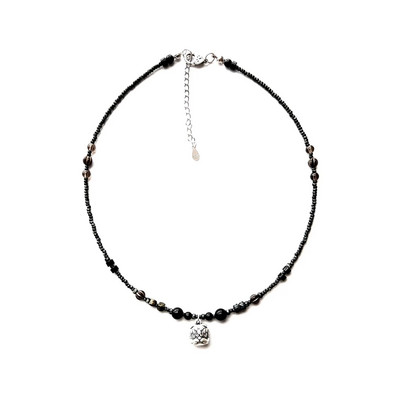 Κολιέ με χάντρες με vintage κινέζικο στυλ για γυναίκες Ανδρικά τυχερά ρούχα πανκ Ασυνήθιστες πέτρινες χάντρες Τσόκερ στον λαιμό Χάντρες